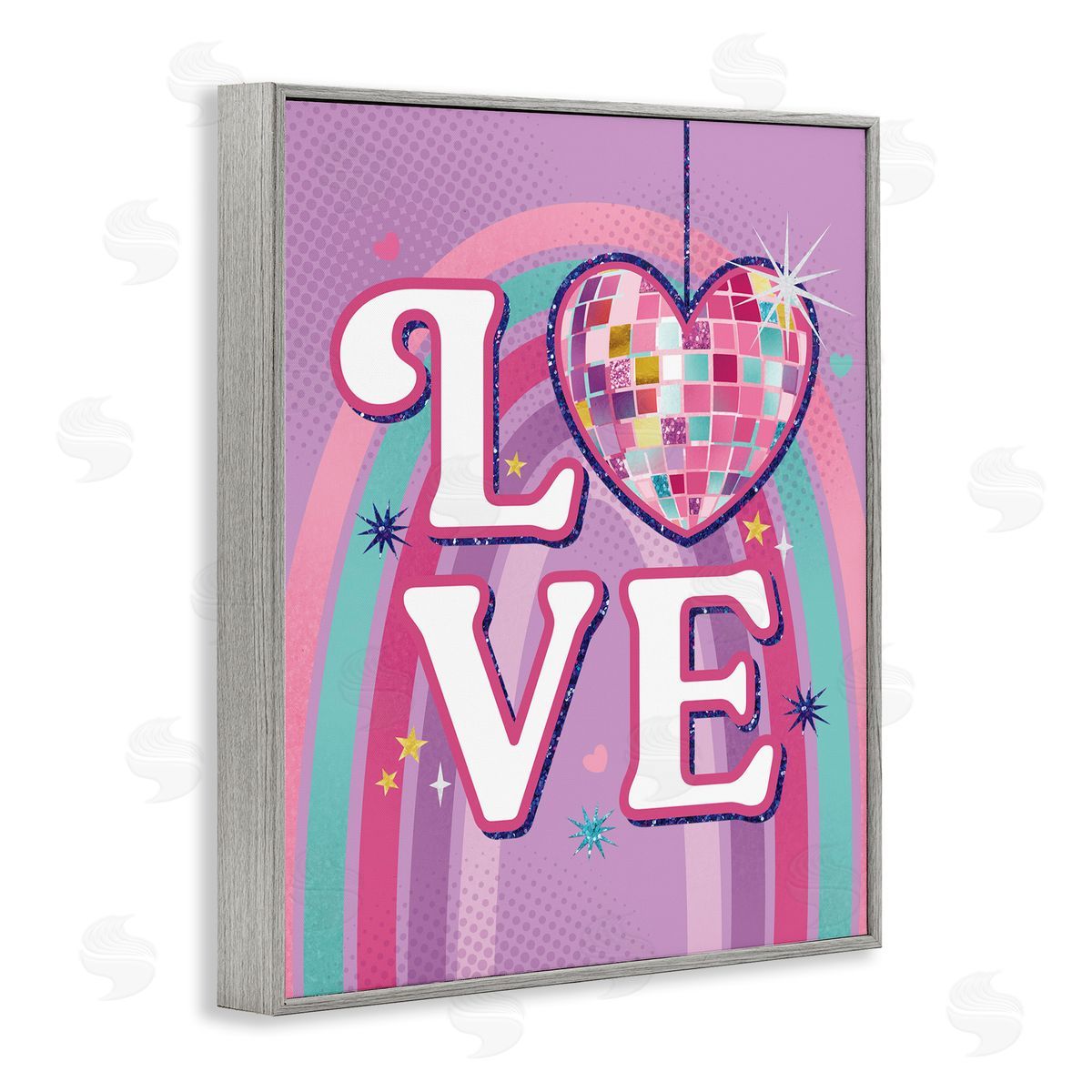 Courtney Morgenstern Love Disco Heart Rainbow Canvas Wall Art Print