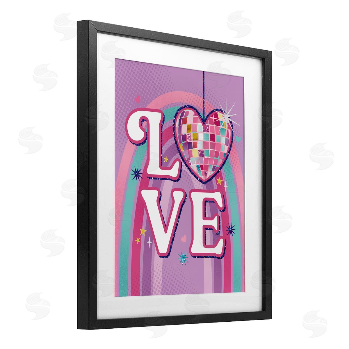Courtney Morgenstern Love Disco Heart Rainbow Canvas Wall Art Print