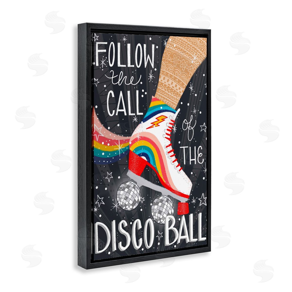 Emiko Rainbow Follow The Call of Disco Ball Canvas Wall Art Print