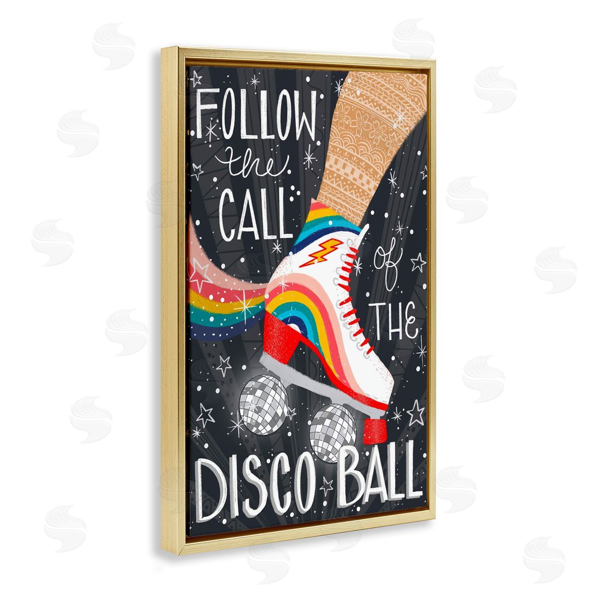 Emiko Rainbow Follow The Call of Disco Ball Canvas Wall Art Print