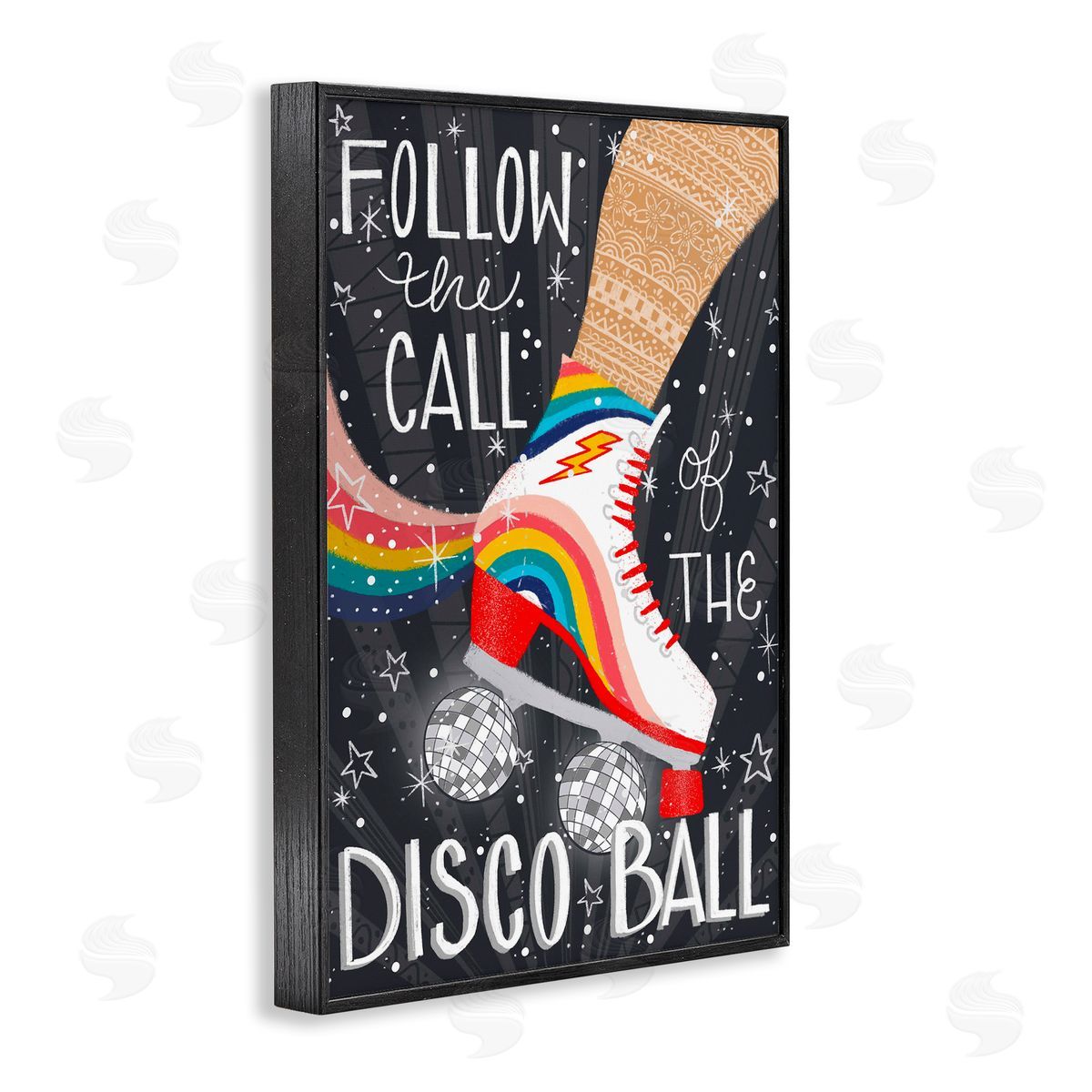 Emiko Rainbow Follow The Call of Disco Ball Canvas Wall Art Print