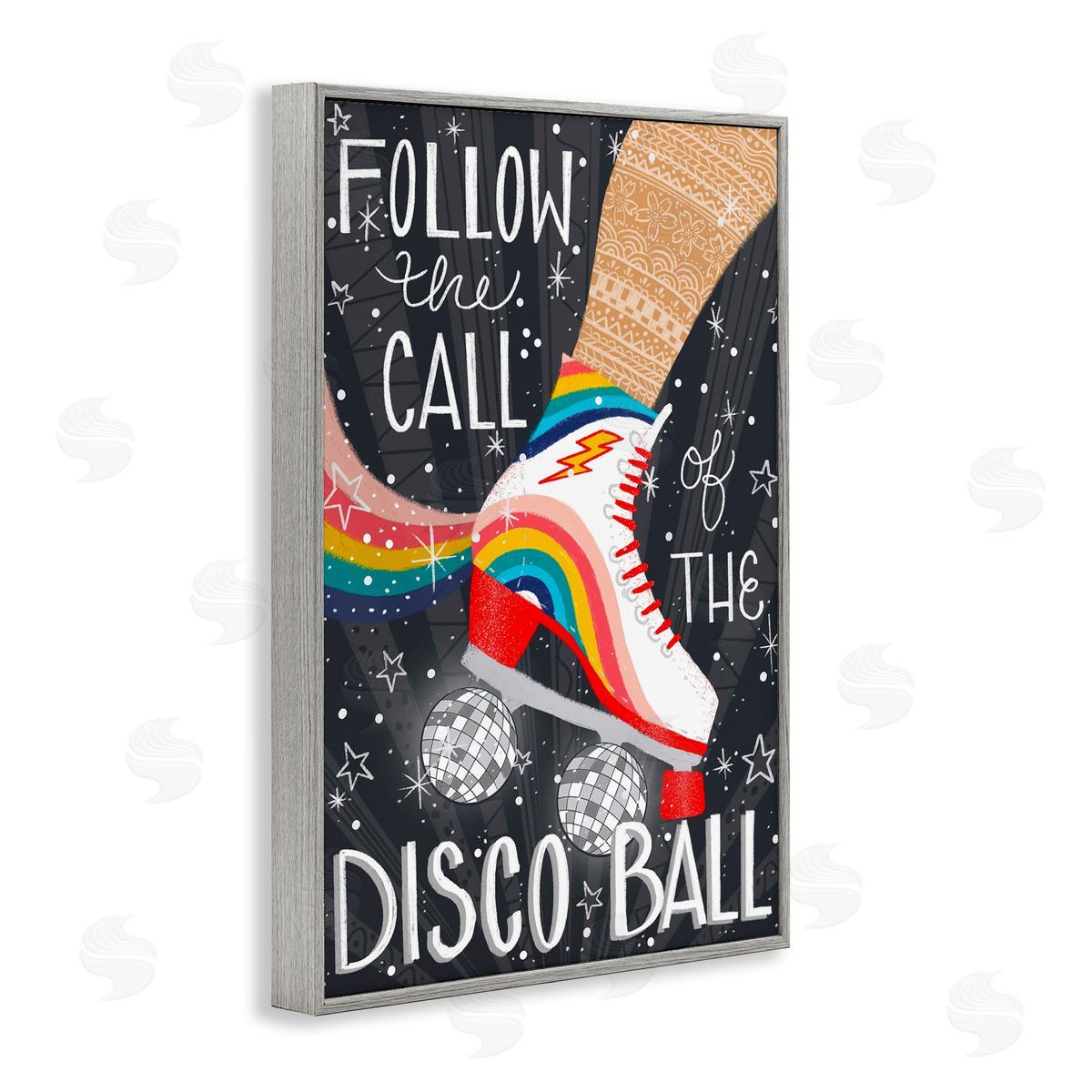 Emiko Rainbow Follow The Call of Disco Ball Canvas Wall Art Print
