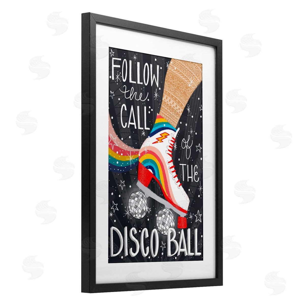 Emiko Rainbow Follow The Call of Disco Ball Canvas Wall Art Print