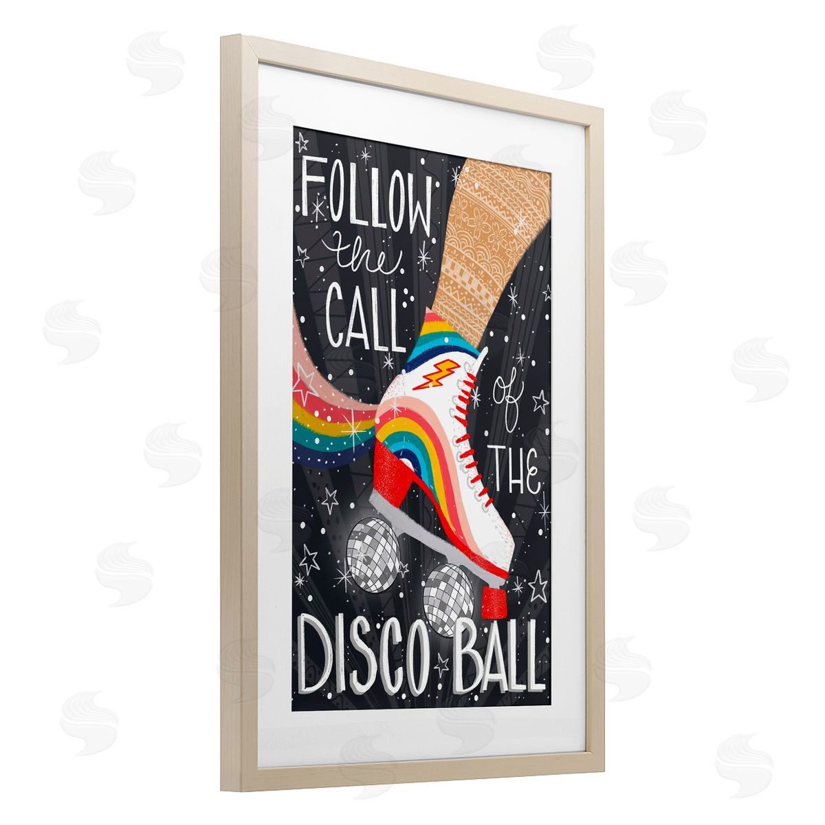 Emiko Rainbow Follow The Call of Disco Ball Canvas Wall Art Print