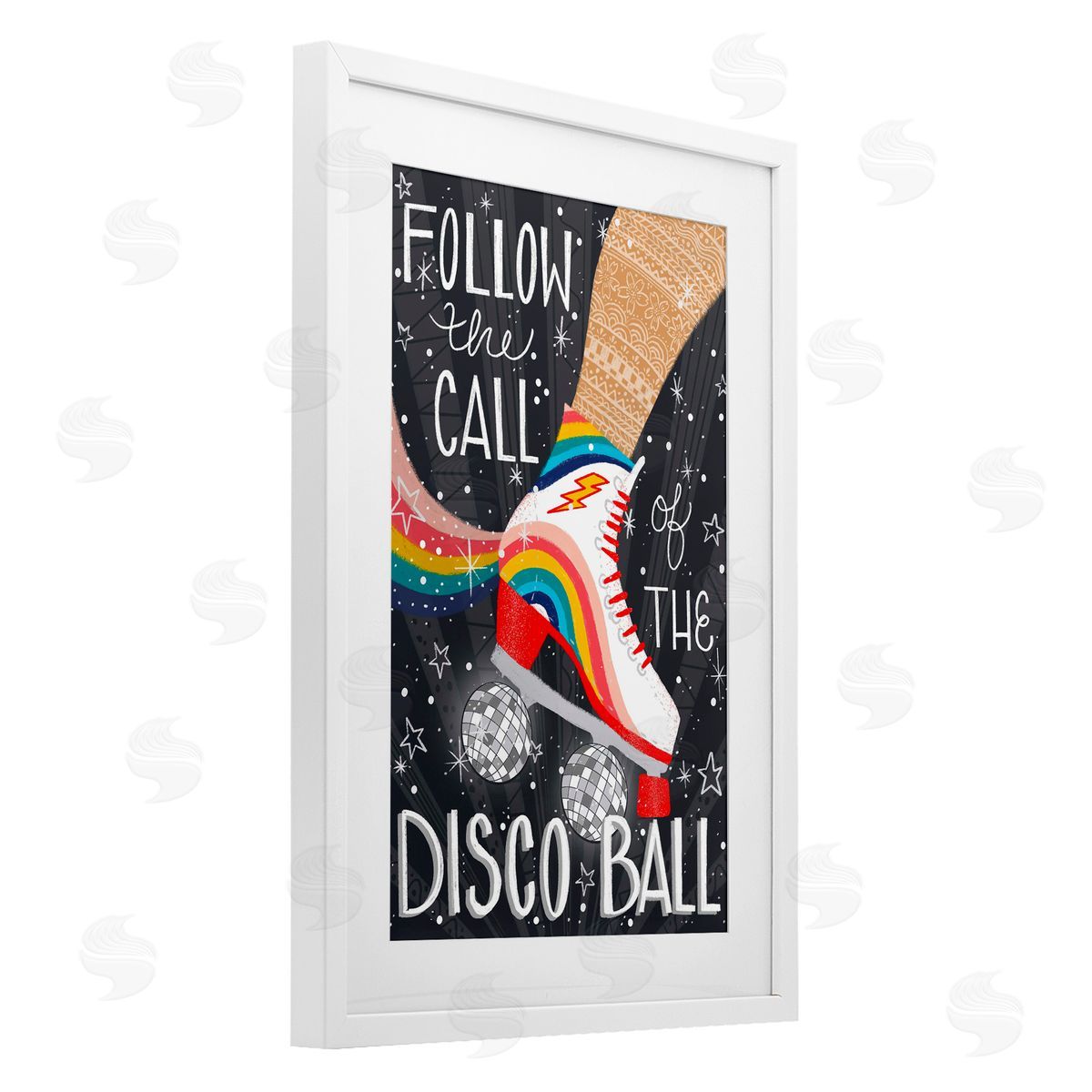 Emiko Rainbow Follow The Call of Disco Ball Canvas Wall Art Print