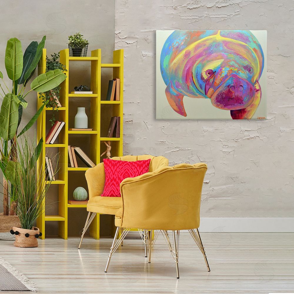 Jennifer Seeley Mixed Hue Manatee Printed Wall Art in Room