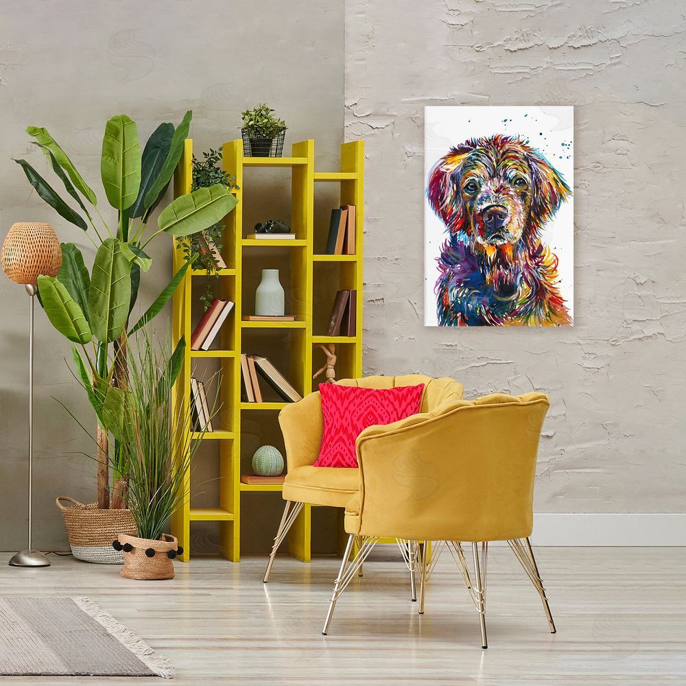 Jennifer Seeley Retriever Hopi Portrait Printed Wall Art in Room