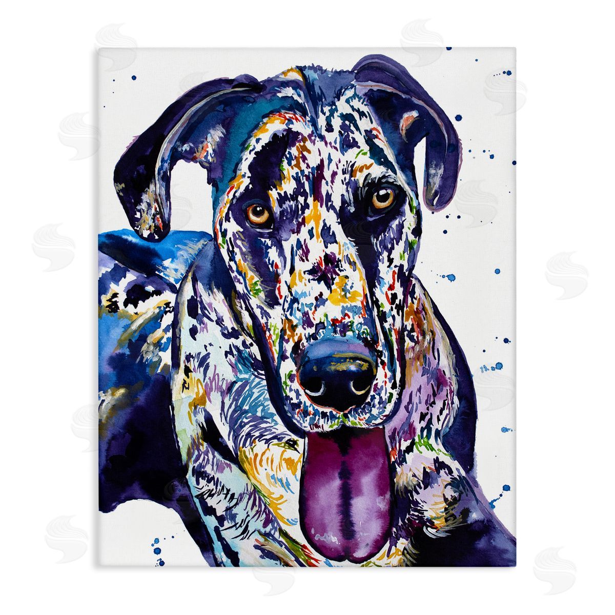 Jennifer Seeley Great Dane Whimsical Hues Canvas Wall Art Print