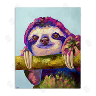 Jennifer Seeley | Vibrant Sloth Hanging on Branch