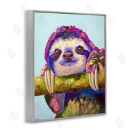 Jennifer Seeley | Vibrant Sloth Hanging on Branch