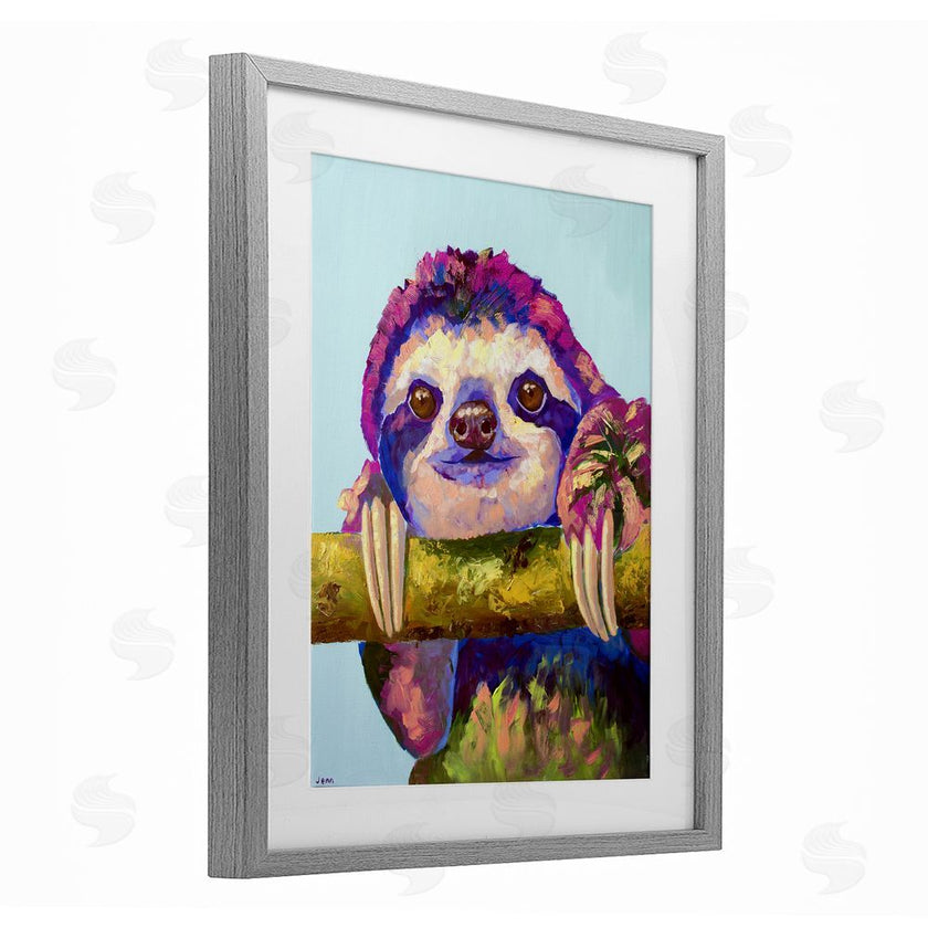 Jennifer Seeley | Vibrant Sloth Hanging on Branch