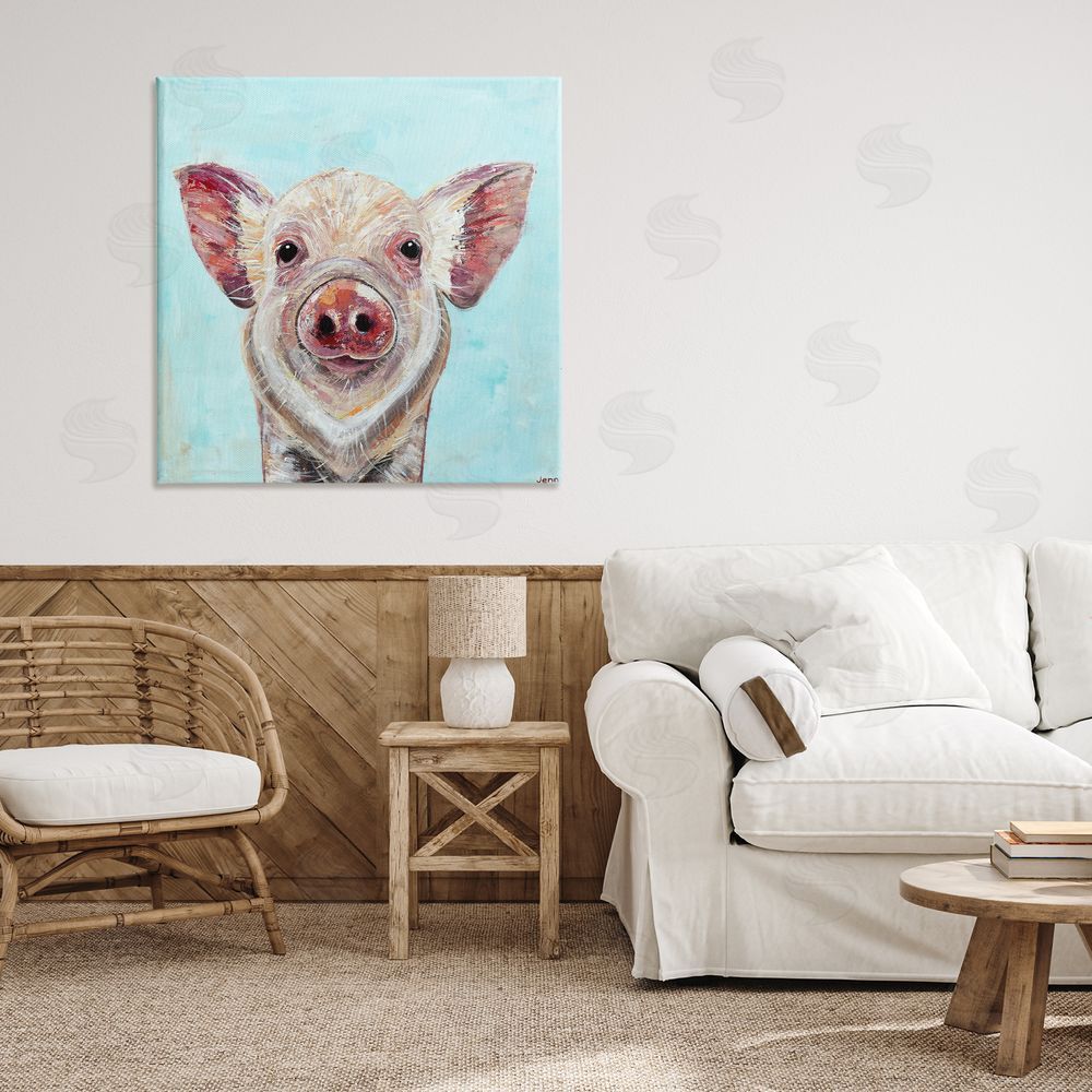 Jennifer Seeley Babe Screen Piglet Printed Wall Art in Room