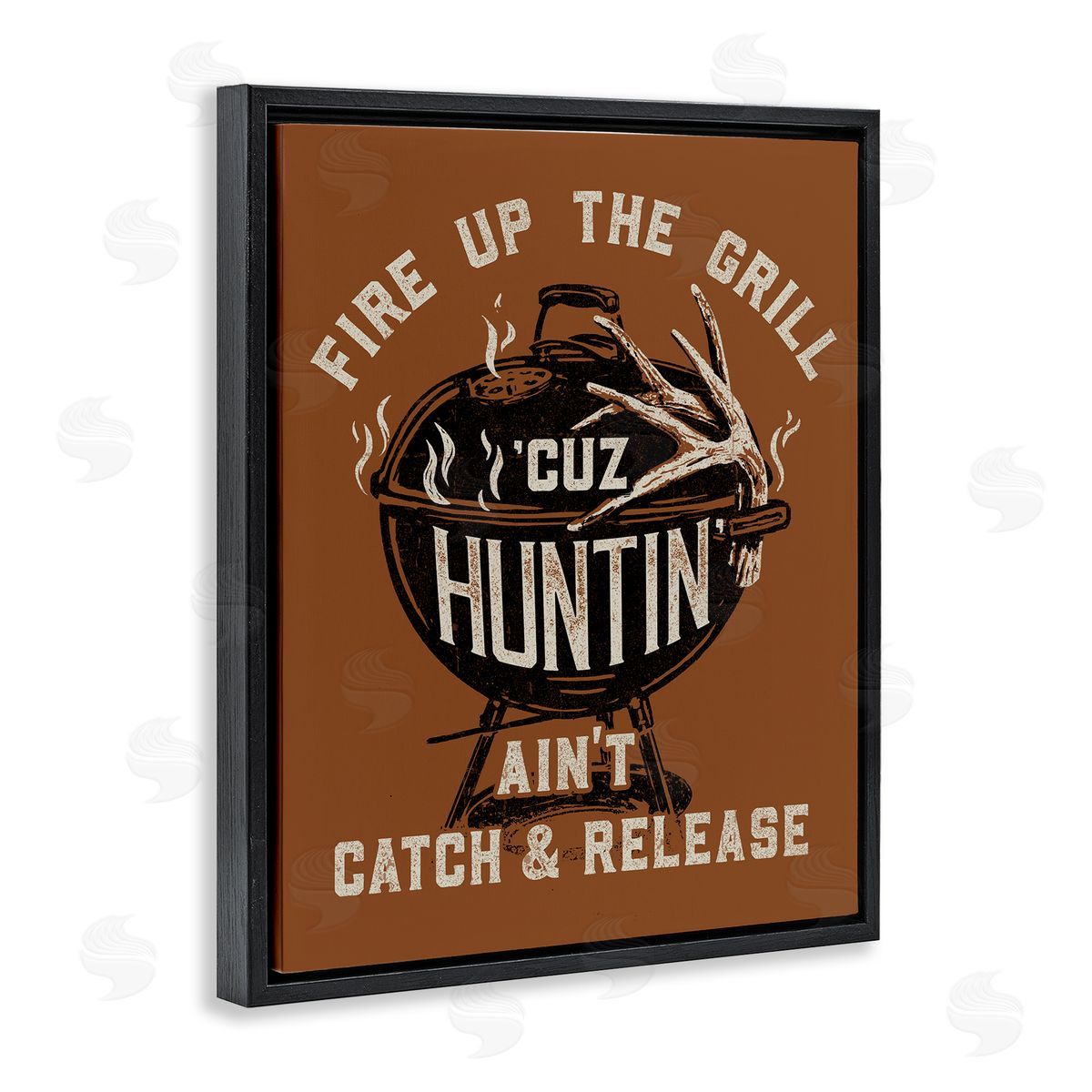 Jedco Brands, Inc. Fire Up Grill Funny Hunting Canvas Wall Art Print
