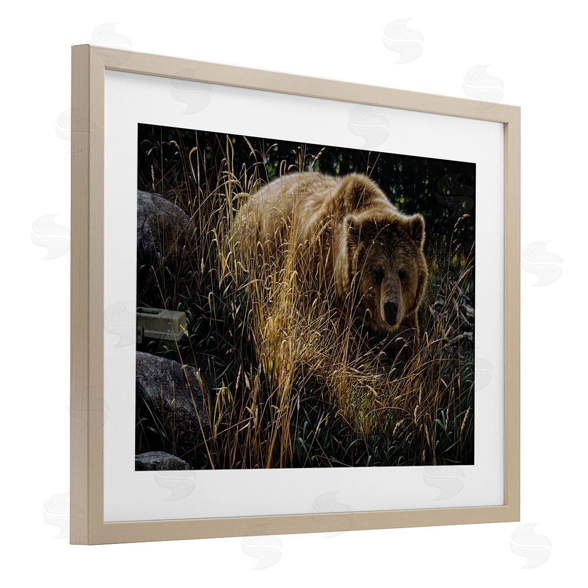 Collin Bogle Crossing Paths Grizzly Bear Canvas Wall Art Print