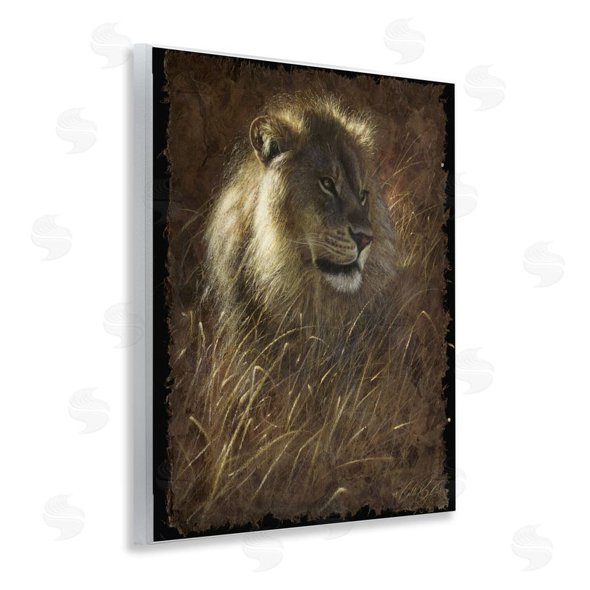 Collin Bogle | Lion On Rustic Bark