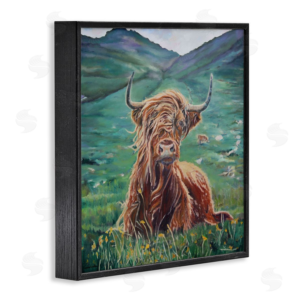 Carrie Goller Highland Cattle Windblown Canvas Wall Art Print