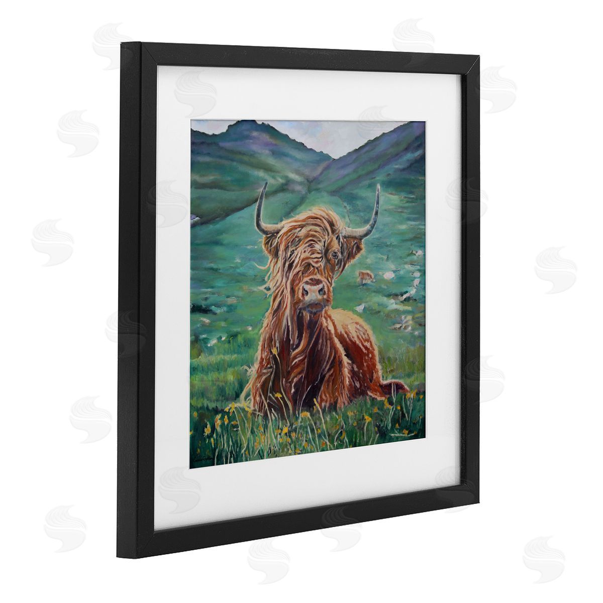 Carrie Goller Highland Cattle Windblown Canvas Wall Art Print