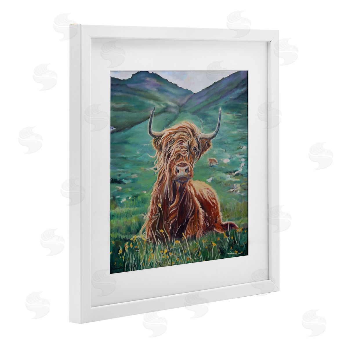 Carrie Goller Highland Cattle Windblown Canvas Wall Art Print