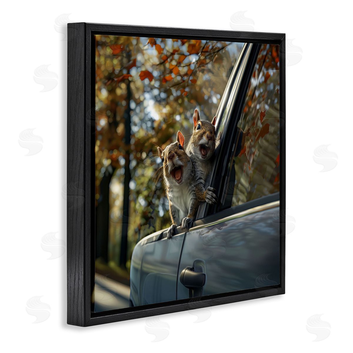 Jim Baldwin Funny Squirrel Truck Canvas Wall Art Print