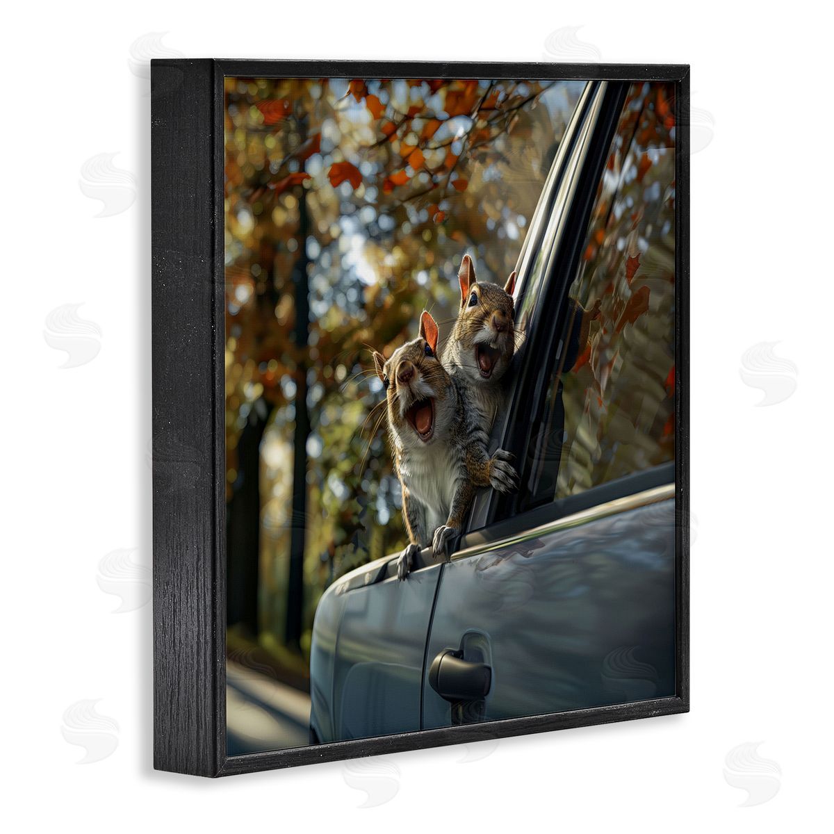 Jim Baldwin Funny Squirrel Truck Canvas Wall Art Print