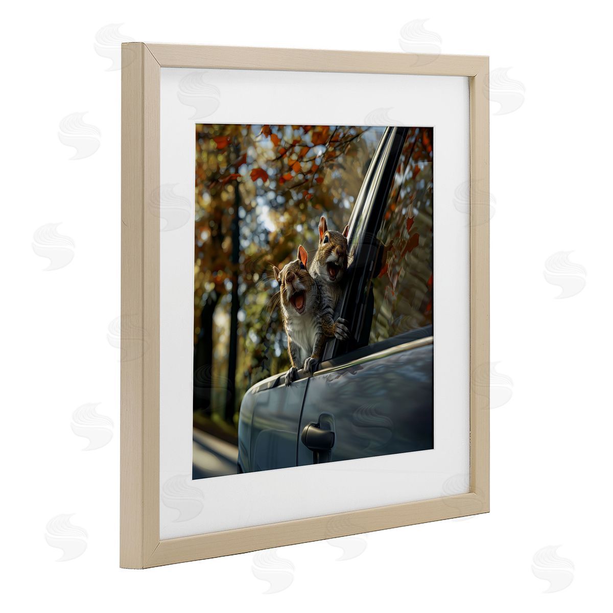 Jim Baldwin Funny Squirrel Truck Canvas Wall Art Print