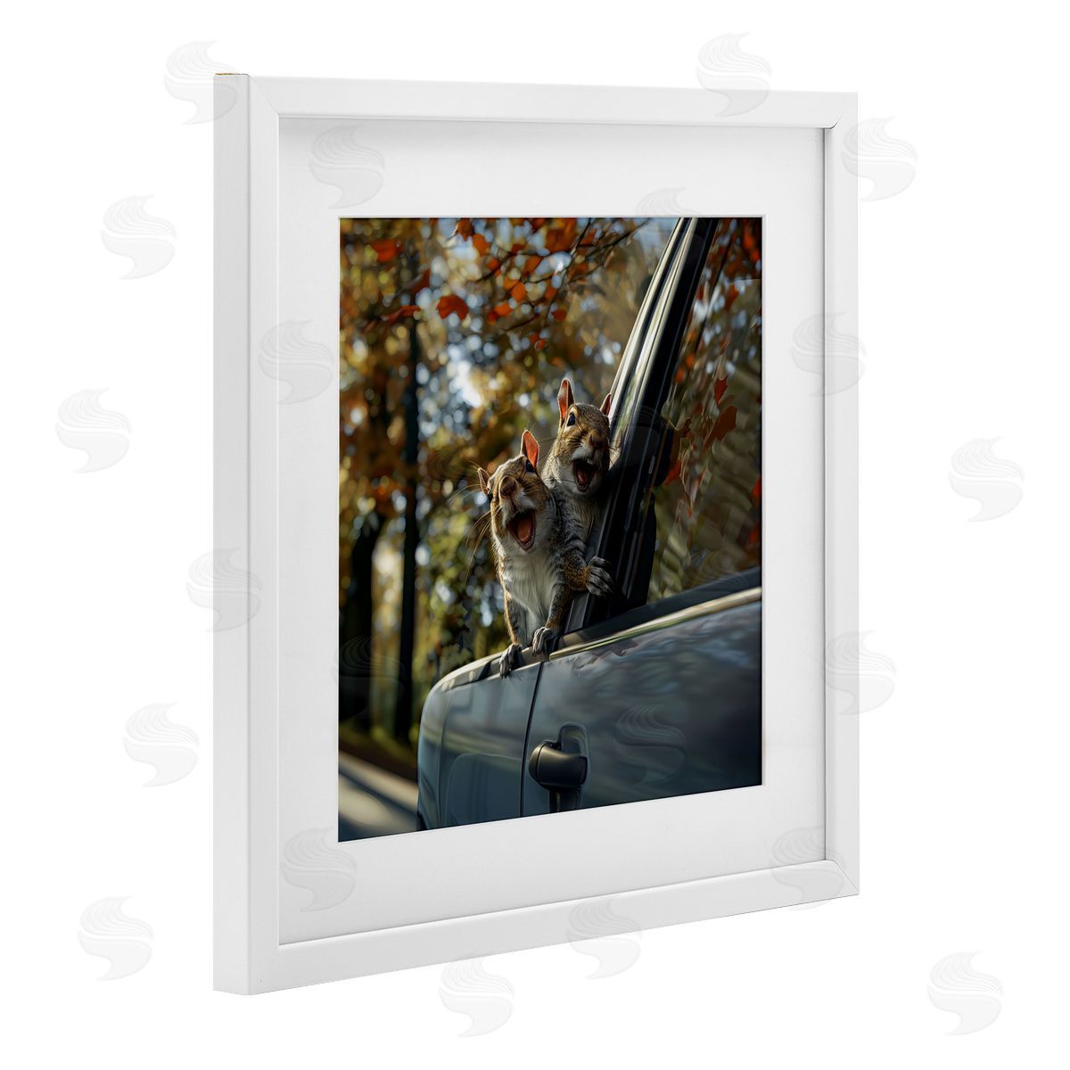 Jim Baldwin Funny Squirrel Truck Canvas Wall Art Print
