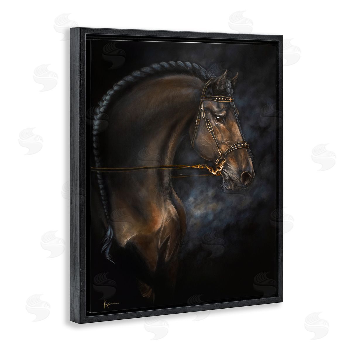 Lindsay Kivi Fine Art Expressive Equine Horse in Harness Canvas Wall Art Print