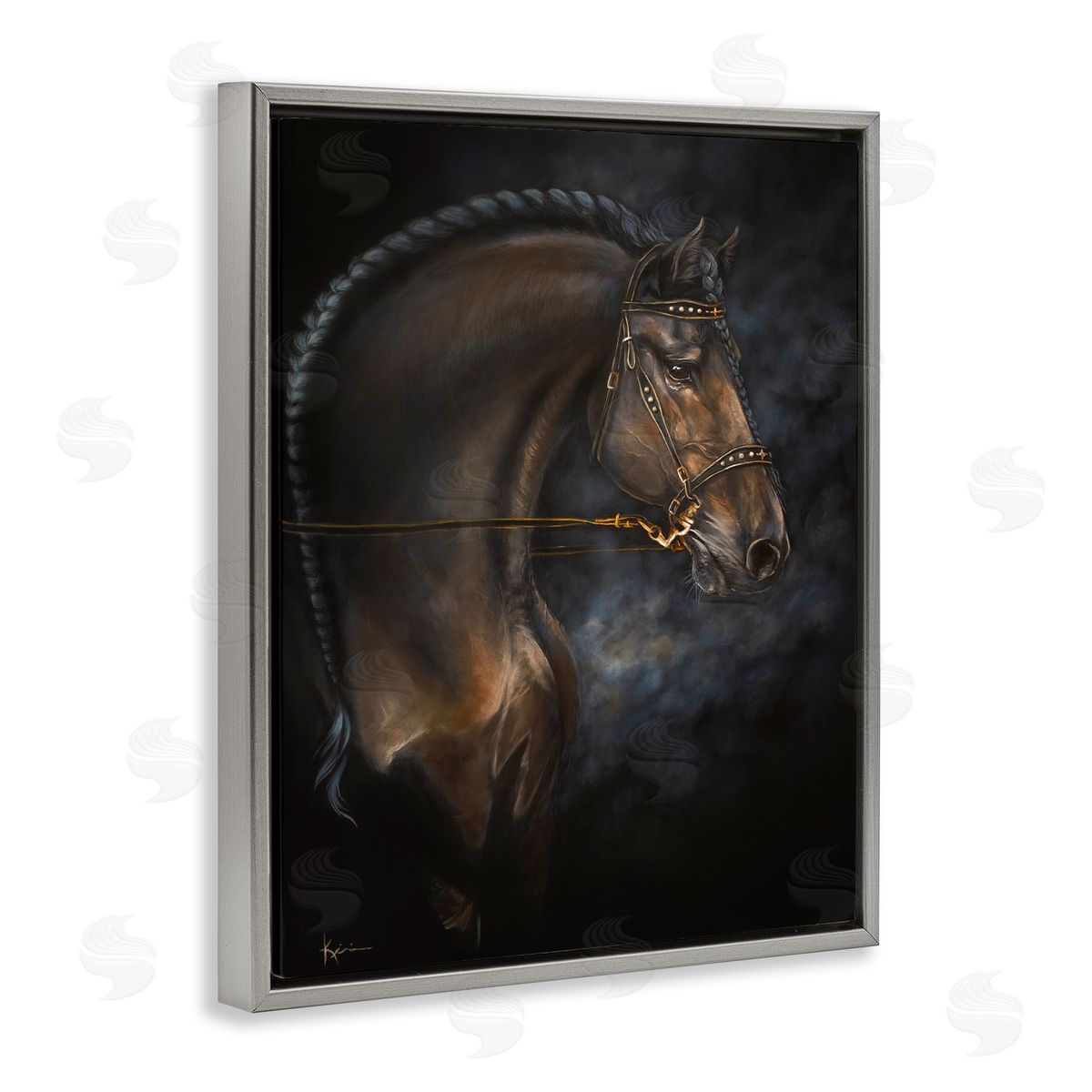 Lindsay Kivi Fine Art Expressive Equine Horse in Harness Canvas Wall Art Print