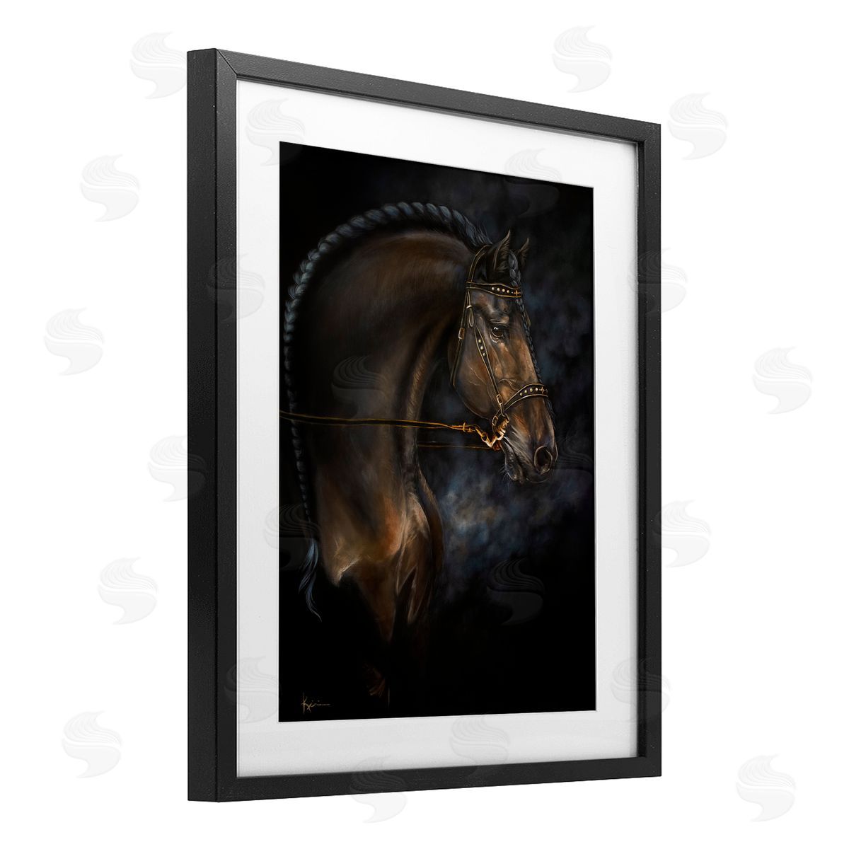 Lindsay Kivi Fine Art Expressive Equine Horse in Harness Canvas Wall Art Print