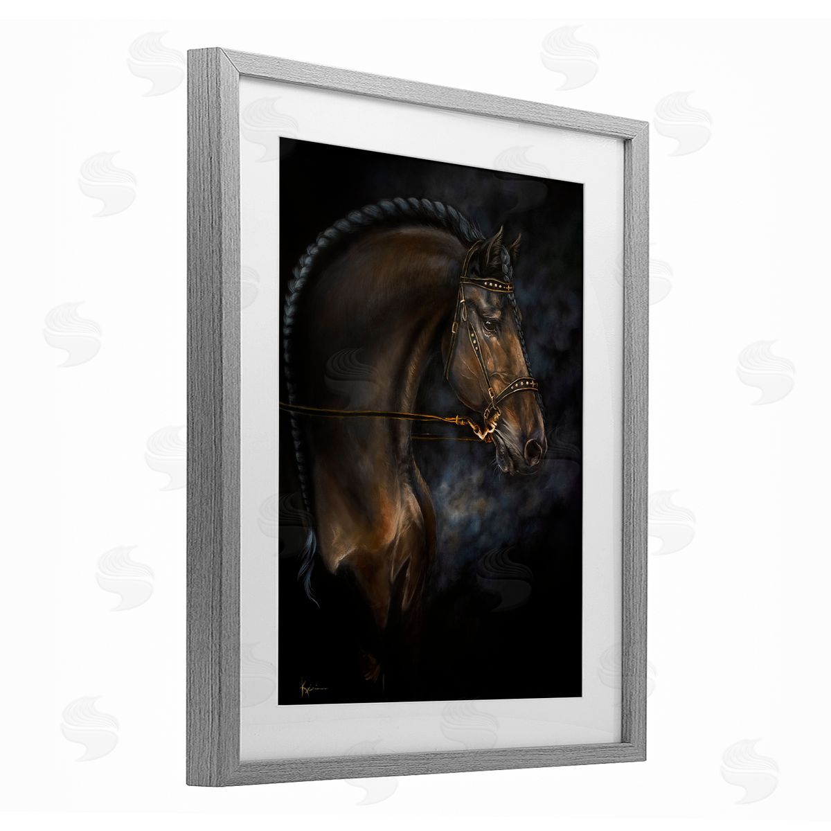 Lindsay Kivi Fine Art Expressive Equine Horse in Harness Canvas Wall Art Print