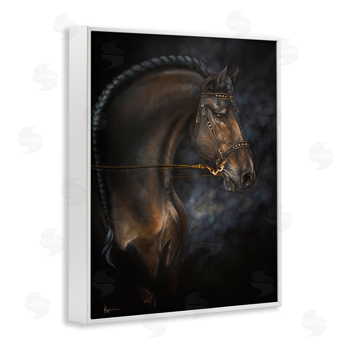 Lindsay Kivi Fine Art Expressive Equine Horse in Harness Canvas Wall Art Print