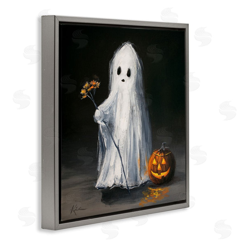 Lindsay Kivi Fine Art | Vintage Halloween Ghost & Pumpkin