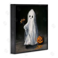 Lindsay Kivi Fine Art | Vintage Halloween Ghost & Pumpkin