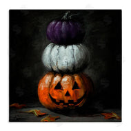 Lindsay Kivi Fine Art | Vintage Halloween Pumpkin Stack