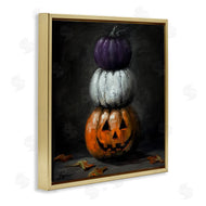 Lindsay Kivi Fine Art | Vintage Halloween Pumpkin Stack
