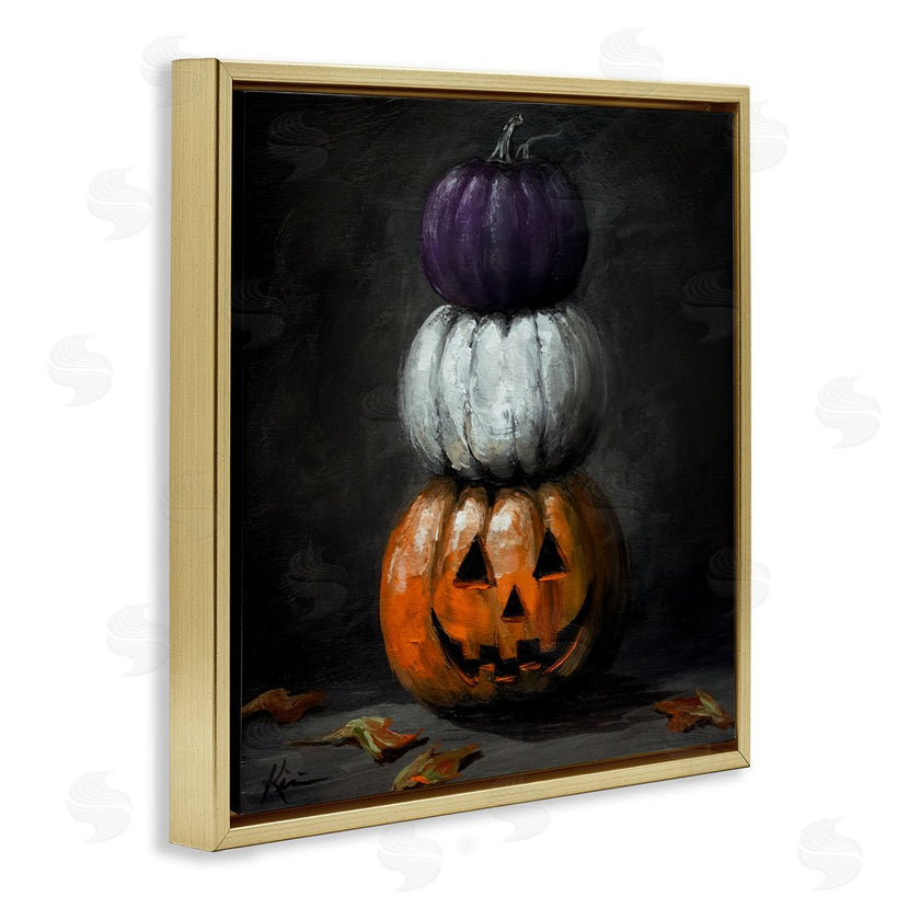 Lindsay Kivi Fine Art | Vintage Halloween Pumpkin Stack