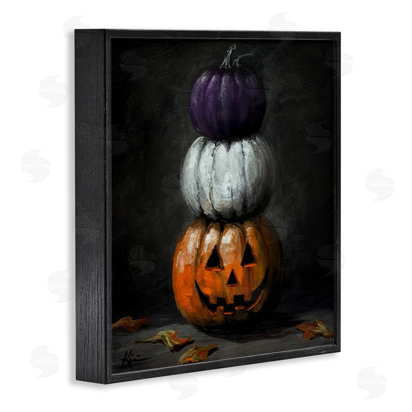 Lindsay Kivi Fine Art | Vintage Halloween Pumpkin Stack