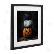 Lindsay Kivi Fine Art | Vintage Halloween Pumpkin Stack