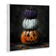 Lindsay Kivi Fine Art | Vintage Halloween Pumpkin Stack
