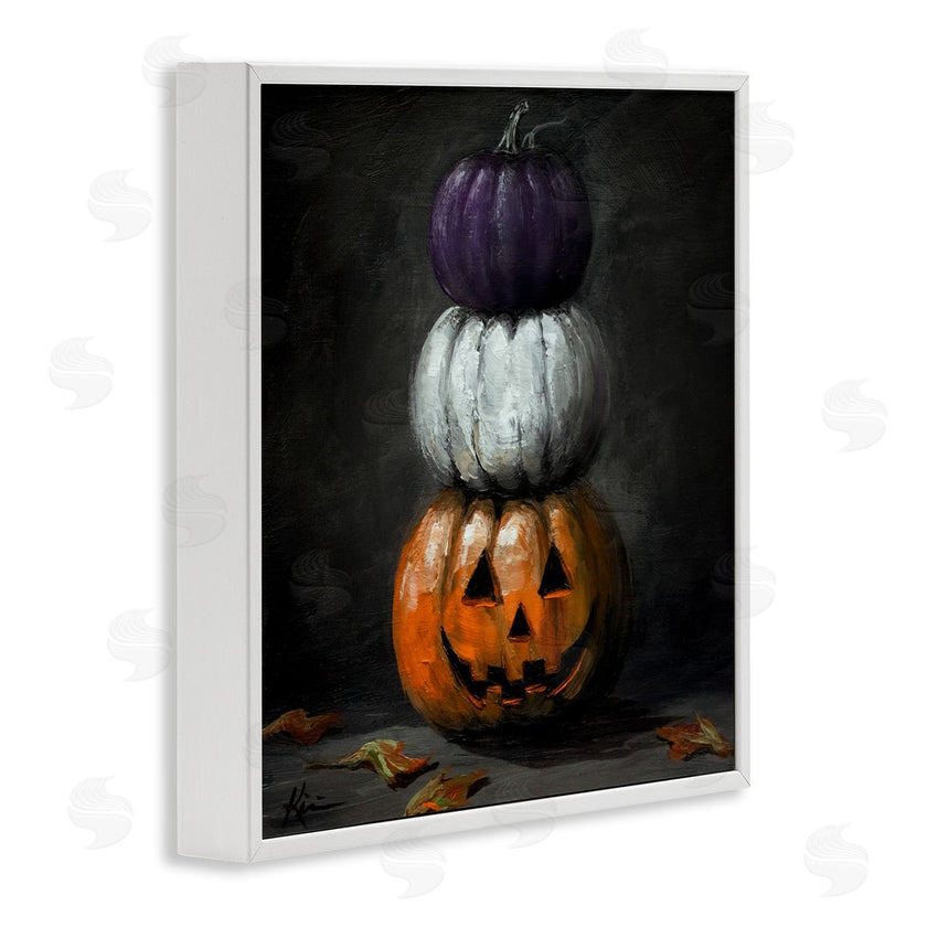 Lindsay Kivi Fine Art | Vintage Halloween Pumpkin Stack