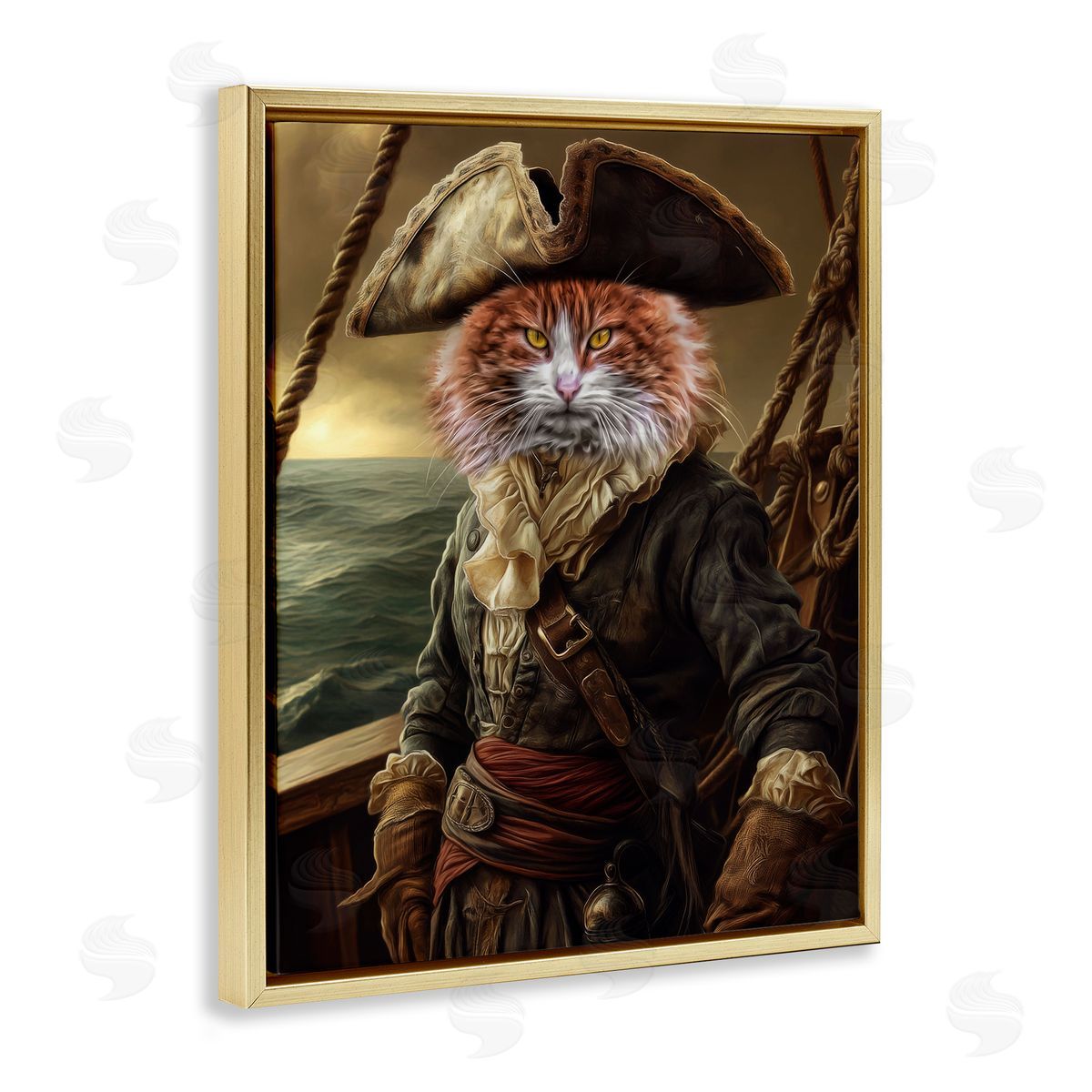 Kelley Parker Swashbuckling Whiskers Cat Canvas Wall Art Print