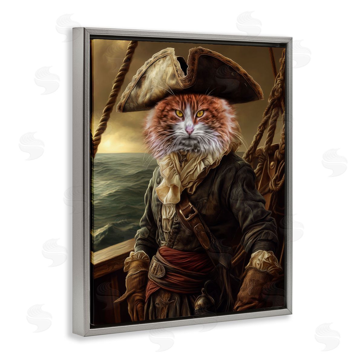 Kelley Parker Swashbuckling Whiskers Cat Canvas Wall Art Print