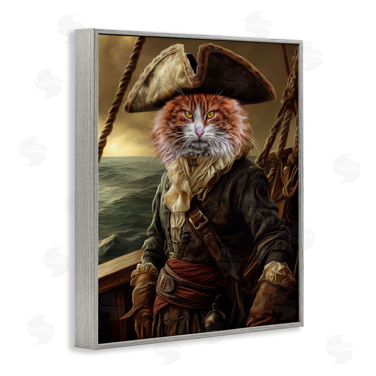 Kelley Parker Swashbuckling Whiskers Cat Canvas Wall Art Print