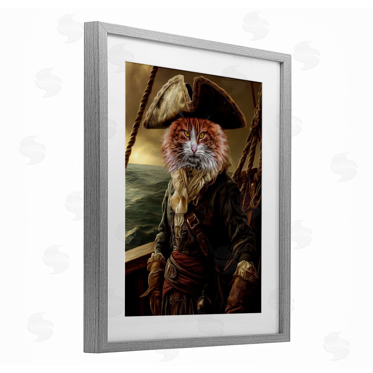 Kelley Parker Swashbuckling Whiskers Cat Canvas Wall Art Print