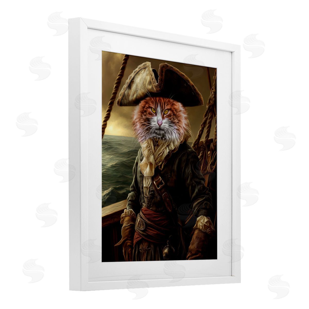 Kelley Parker Swashbuckling Whiskers Cat Canvas Wall Art Print