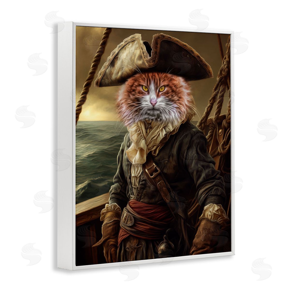 Kelley Parker Swashbuckling Whiskers Cat Canvas Wall Art Print