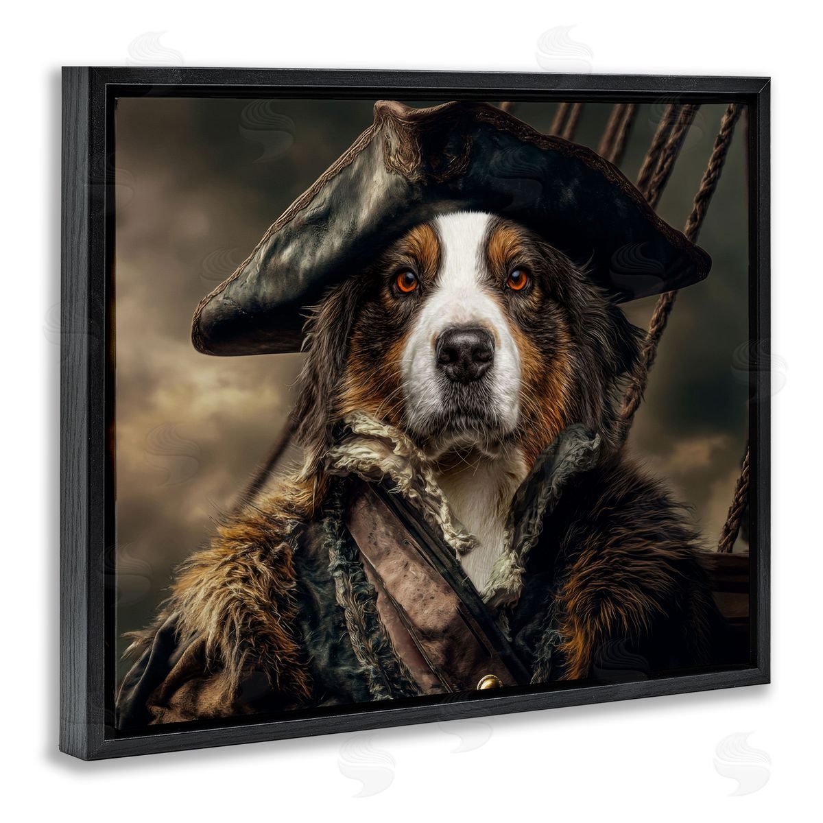Kelley Parker Barking Buccaneer Pirate Dog Canvas Wall Art Print