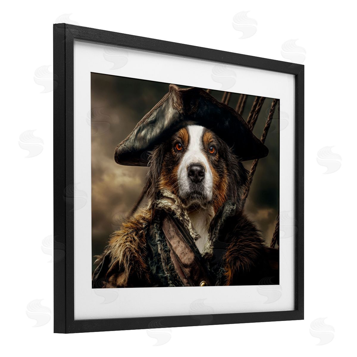 Kelley Parker Barking Buccaneer Pirate Dog Canvas Wall Art Print
