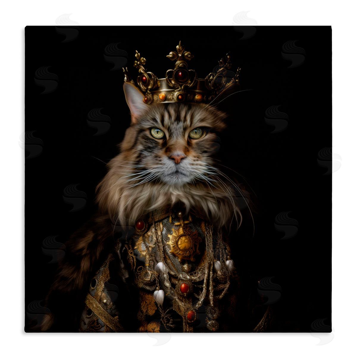 Kelley Parker Purrfectly Proper Cat Canvas Wall Art Print