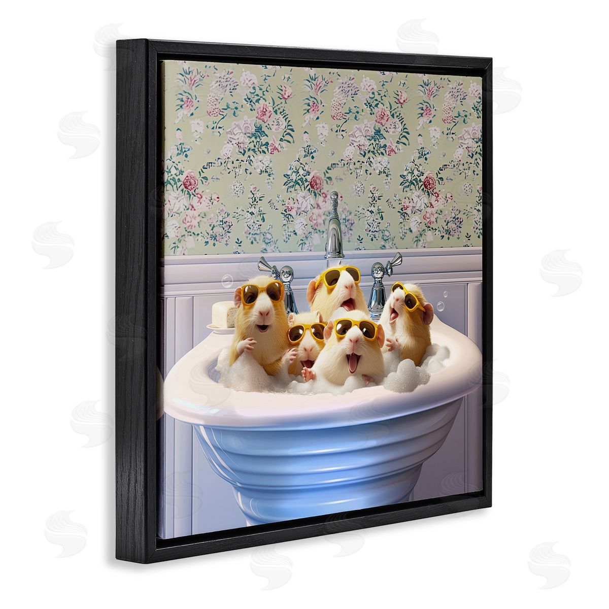 Jim Baldwin Guinea Pigs Sink Canvas Wall Art Print